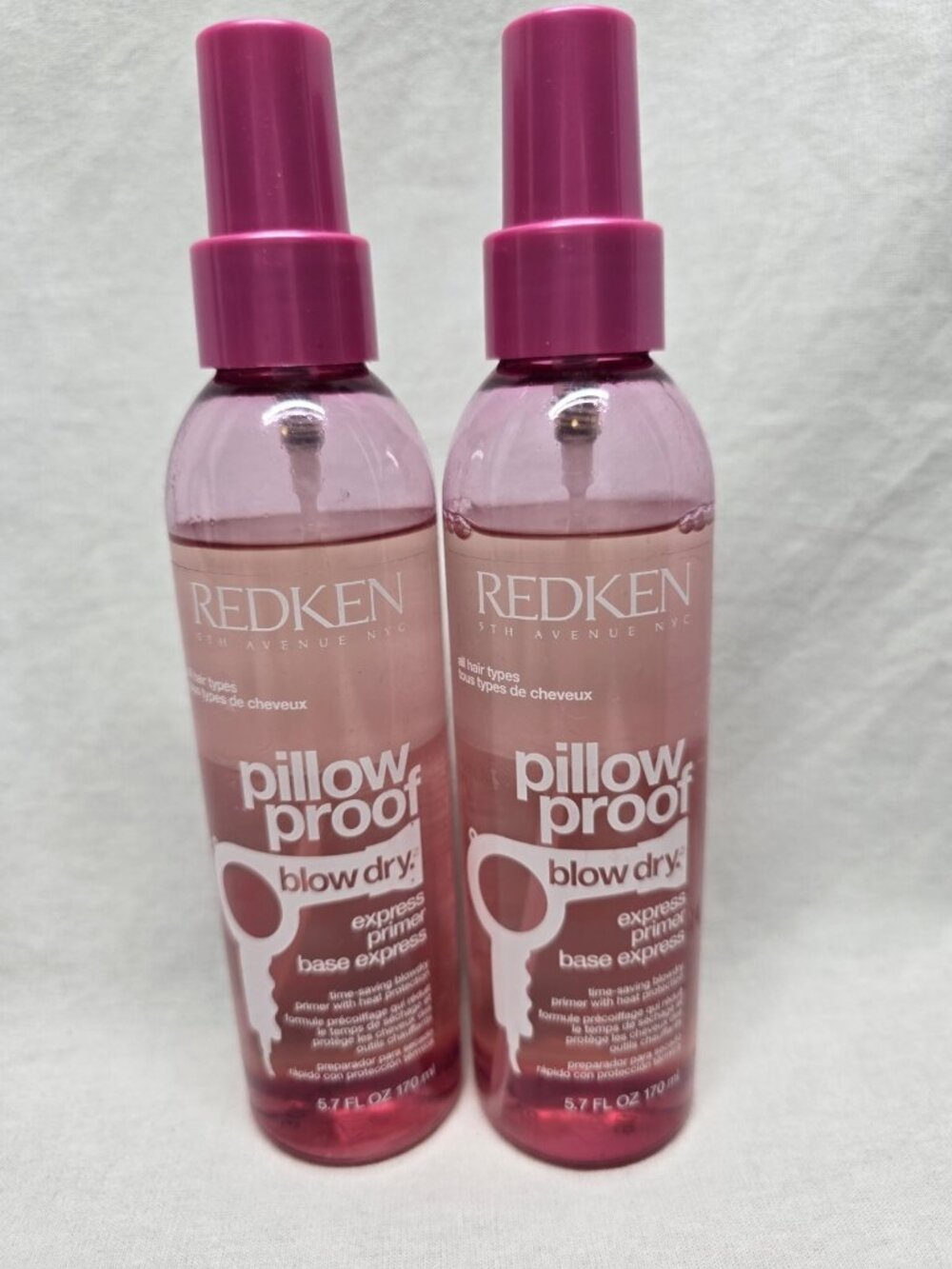 Redken Pillow Proof Blow Dry Express Primer 5.7 oz 170ML- LOT OF 2 BOTTLES
